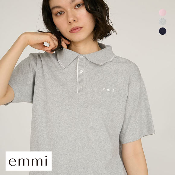 エミ emmiロゴニットポロトップス emmi