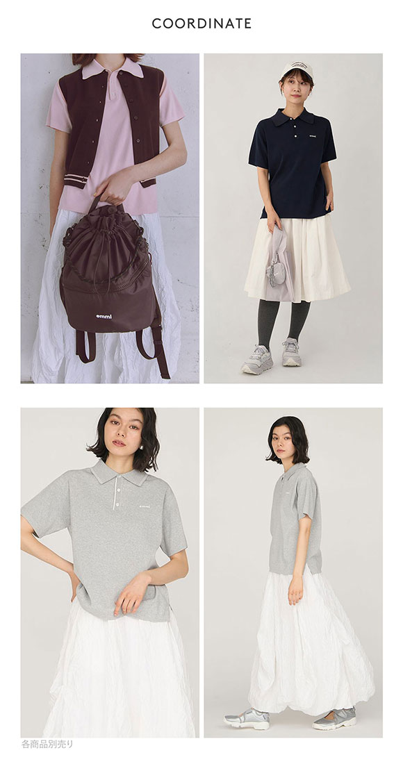 エミ emmiロゴニットポロトップス emmi