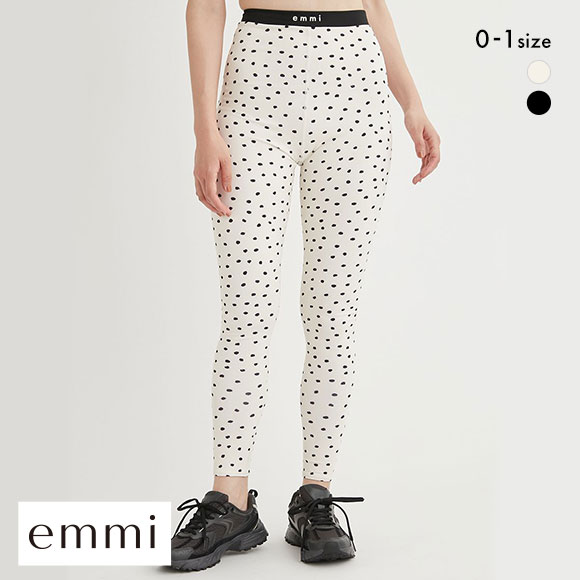 エミ WELLNESS&TRAINING eco ドット柄レギンス emmi