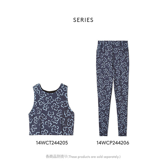 エミ WELLNESS&TRAINING eco ドローウィングブラトップ ブラジャー ノンワイヤー スポーツブラ カップイン emmi