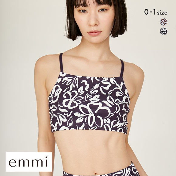エミ WELLNESS&TRAINING プルメリアアートブラトップ emmi