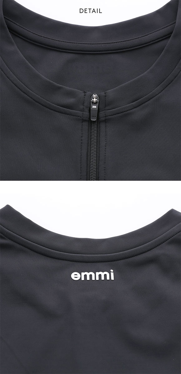 エミ Sustainaretch ジップアップトップス UVカット 接触冷感 emmi サステナレッチ