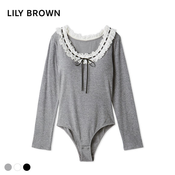 リリーブラウン フリルレースボディスーツ LILY BROWN Lingerie