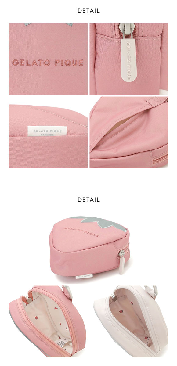 ジェラートピケ CAT&DOG 販路限定商品 ストロベリーマナーポーチ gelato pique