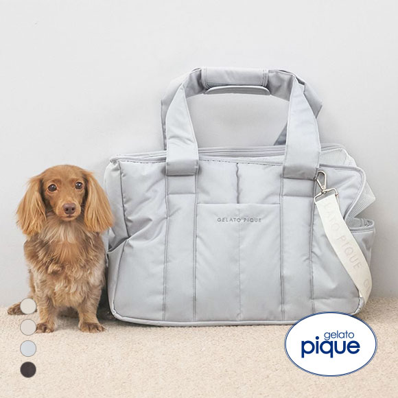 ジェラートピケ CAT&DOG キルティングキャリーバック ジェラピケ