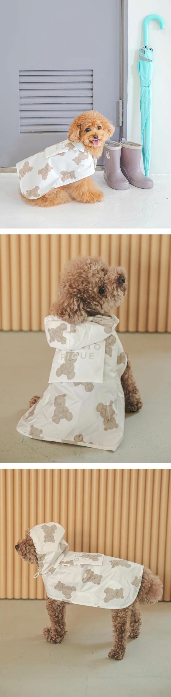 ジェラートピケ CAT&DOG レインポンチョ ジェラピケ gelato pique