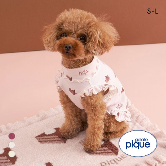 ジェラートピケ CAT&DOG オータムケーキ柄プルオーバー ジェラピケ gelato pique