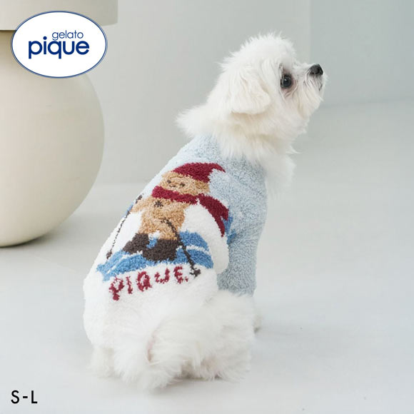 ジェラートピケ CAT&DOG HOLIDAY スキーベアジャガードプルオーバー