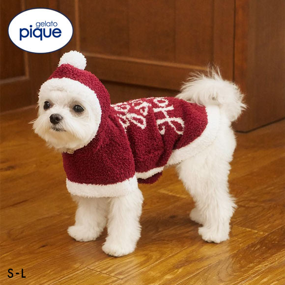ジェラートピケ CAT&DOG HOLIDAY ベビモコサンタケープ ジェラピケ gelato pique