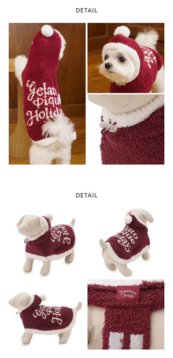 ジェラートピケ CAT&DOG HOLIDAY ベビモコサンタケープ ジェラピケ