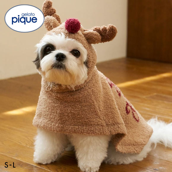 ジェラートピケ CAT&DOG HOLIDAY トナカイケープ ジェラピケ gelato