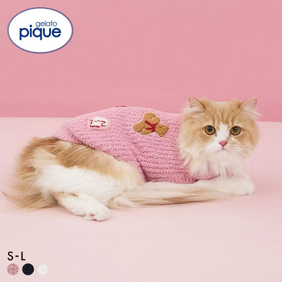 ジェラートピケ CAT&DOG ベビモコベアサガラ刺繍プルオーバー ジェラピケ gelato pique フェイバリット