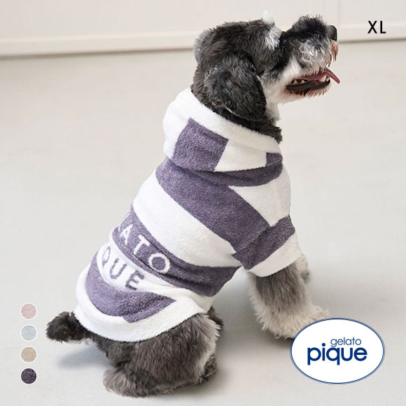 gelato piqueコラボ 2ボーダーフーディー　グレー gelato piqueコラボ 2ボーダーフーディー(BLU) | LOVOT ウェブストア