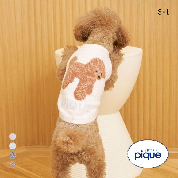 ジェラートピケ CAT&DOG スムーズィートイプードル柄ジャガードプルオーバー ジェラピケ gelato pique