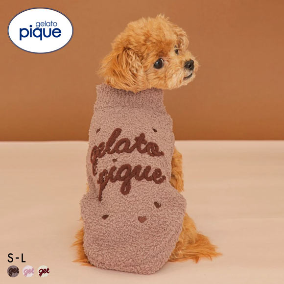 ジェラートピケ CAT&DOG Valentine ハイネックロゴプルオーバー ジェラピケ gelato pique