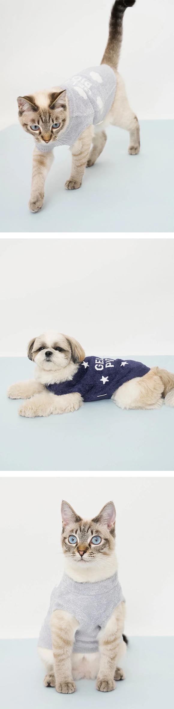 ジェラートピケ CAT&DOG スムーズィー空モチーフプルオーバー ジェラピケ ペット gelato pique