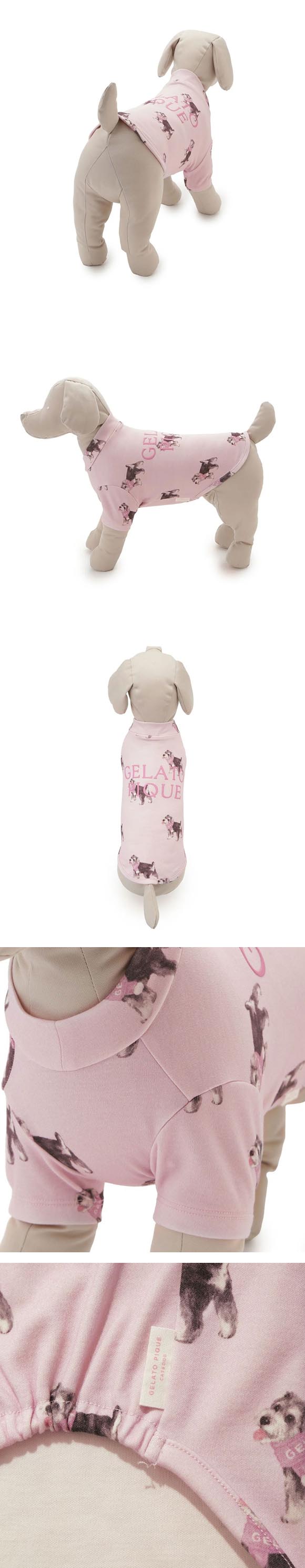 ジェラートピケ CAT&DOG シュナウザー柄カットソープルオーバー ジェラピケ gelato pique