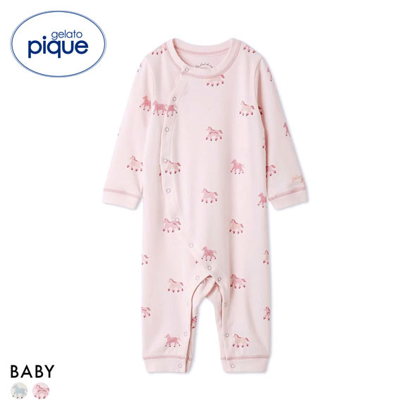 ジェラートピケ キッズアンドベイビー ベビー ポニー柄ロンパース