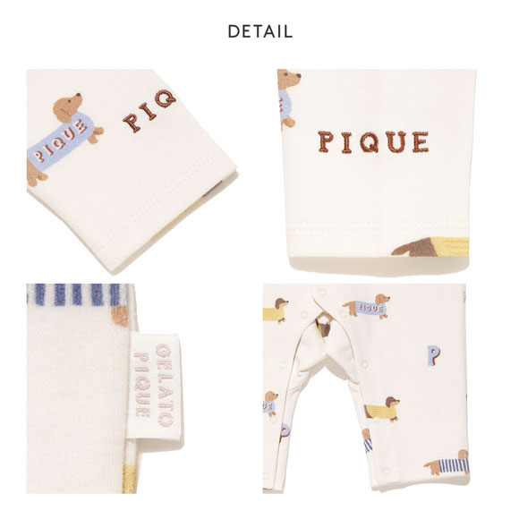 ジェラートピケ キッズアンドベイビー ベビー ダックスフンド柄ロンパース ジェラピケ ルームウェア gelato pique Kids＆Baby BABY