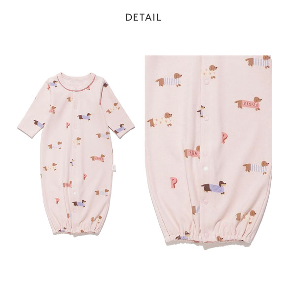 ジェラートピケ キッズアンドベイビー ベビー 新生児ダックスフンド柄2WAYオール ジェラピケ gelato pique Kids＆Baby BABY