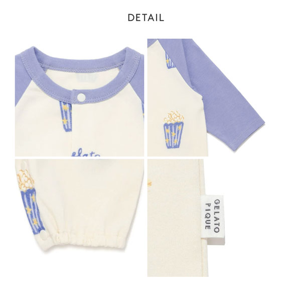 ジェラートピケ キッズアンドベイビー キッズ ポップコーン柄２WAYオール ジェラピケ ルームウェア gelato pique Kids＆Baby KIDS