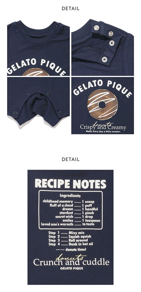 ジェラートピケ キッズアンドベイビー ベビー ドーナツワンポイントロンパース ジェラピケ ルームウェア gelato pique Kids＆Baby BABY