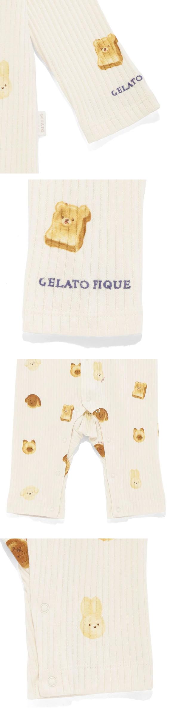 ジェラートピケ キッズアンドベイビー ベビー アニマルブレッド柄ロンパース ジェラピケ ルームウェア gelato pique Kids＆Baby BABY