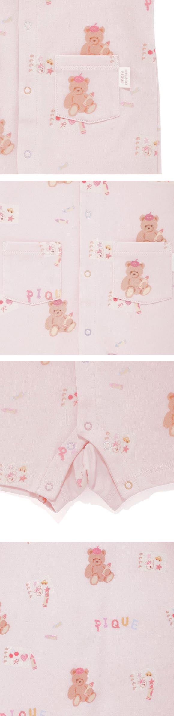 ジェラートピケ キッズアンドベイビー ベビー ドローイングベア柄ロンパース ジェラピケ gelato pique Kids＆Baby BABY