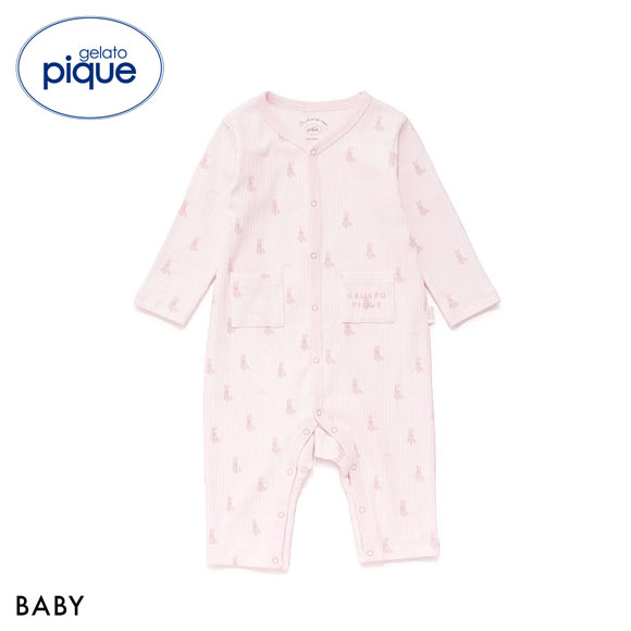 ジェラートピケ キッズアンドベイビー ベビー ぬいぐるみ柄長袖ロンパース ジェラピケ パジャマ ルームウェア gelato pique
