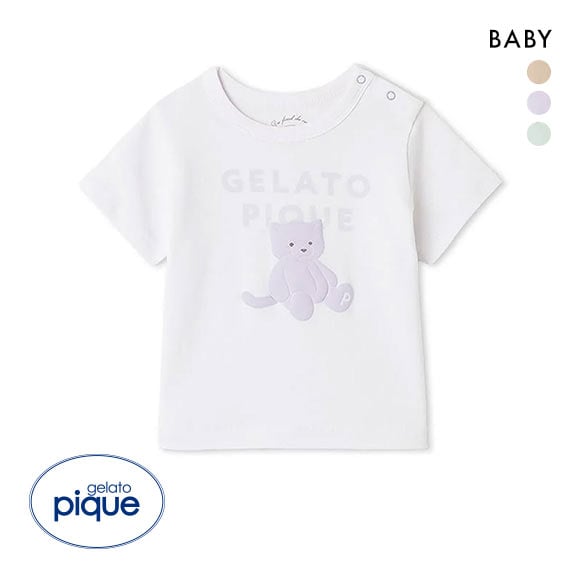 ジェラートピケ キッズアンドベイビー ベビー ぬいぐるみワンポイントTシャツ ジェラピケ ルームウェア gelato pique Kids＆Baby BABY