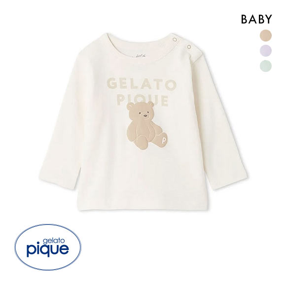 ジェラートピケ キッズアンドベイビー ベビー ぬいぐるみワンポイントロンT ジェラピケ ルームウェア パジャマ gelato pique Kids＆Baby BABY