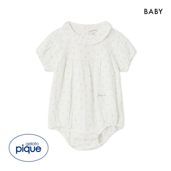 ジェラートピケ キッズアンドベイビー 販路限定 ベビー リトルフラワー柄ガーゼロンパース ジェラピケ ルームウェア gelato pique Kids＆Baby BABY