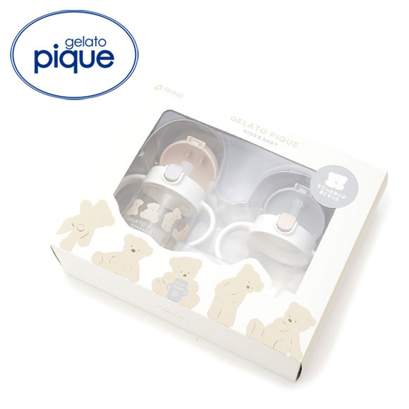 ジェラートピケ キッズアンドベイビー gelato pique Kids＆Baby【BABY】スタイ付きステップアップマグセットR ジェラピケ
