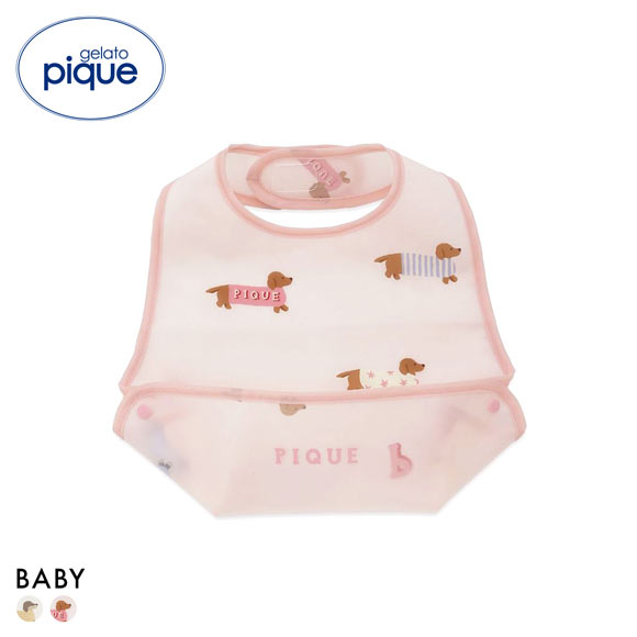 ジェラートピケ キッズアンドベイビー ベビー ダックスフンド柄お食事スタイ ジェラピケ gelato pique Kids＆Baby BABY