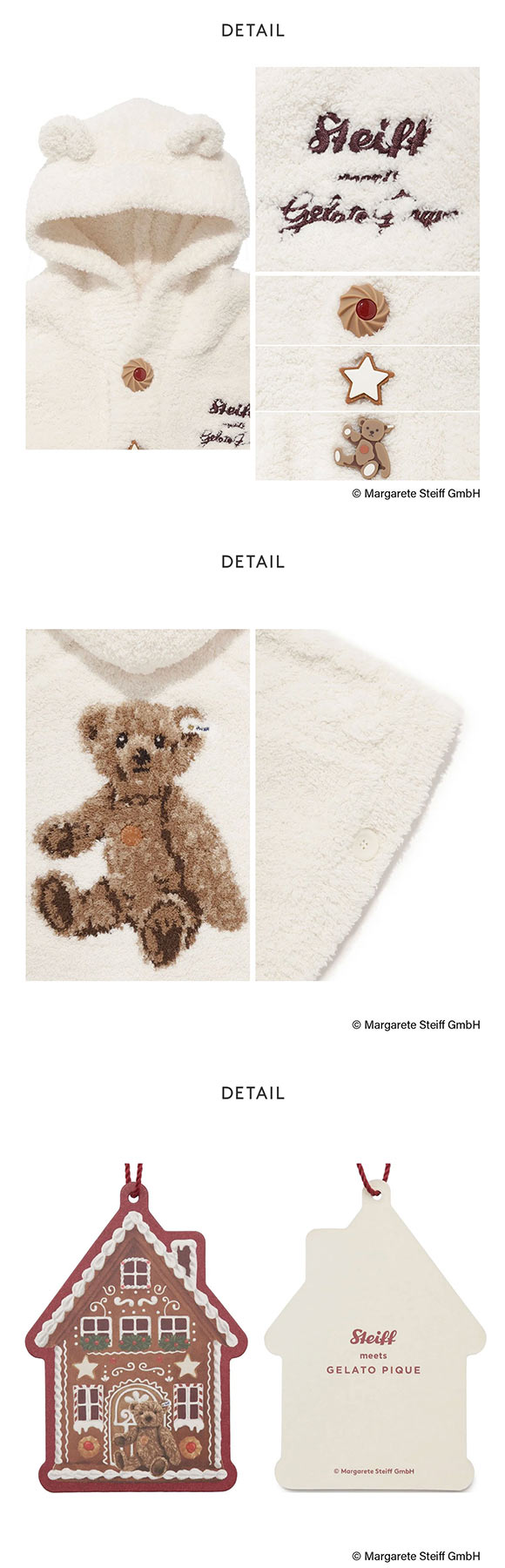 ジェラートピケ キッズアンドベイビー ベビー シュタイフ パウダージャガードポンチョ ジェラピケ gelato pique Kids＆Baby BABY Steiff