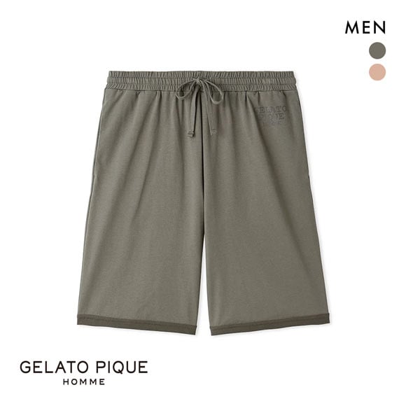 ジェラートピケ オム メンズ 接触冷感GIZAコットンハーフパンツ ジェラピケ パジャマ ルームウェア GELATO PIQUE HOMME