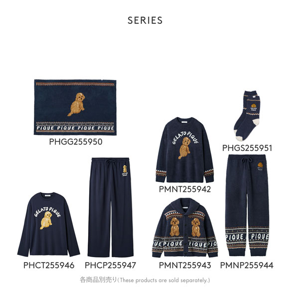 ジェラートピケ オム メンズ パウダーノルディック DOGジャガード