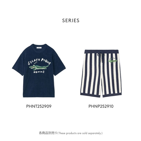 ジェラートピケ オム メンズ エアリーモコ ストライプショートパンツ ジェラピケ パジャマ ルームウェア gelato pique HOMME
