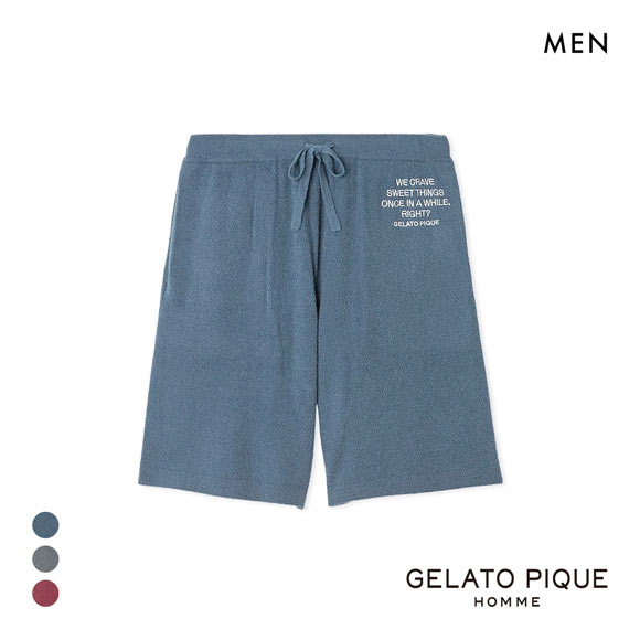ジェラートピケ オム メンズ スムーズィーliteカレッジハーフパンツ ジェラピケ パジャマ ルームウェア gelato pique HOMME