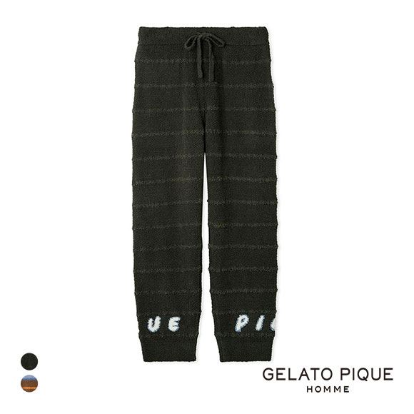 ジェラートピケ オム メンズ ベビモコピケロゴジャガードロングパンツ ジェラピケ パジャマ ルームウェア gelato pique HOMME