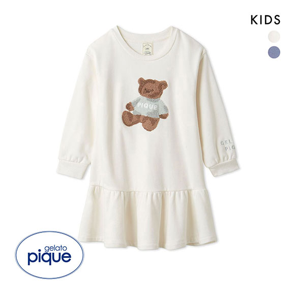 ジェラートピケ キッズアンドベイビー キッズ 販路限定商品 HOLIDAY ベア裏毛ワンピース ジェラピケ ルームウェア gelato pique Kids＆Baby KIDS