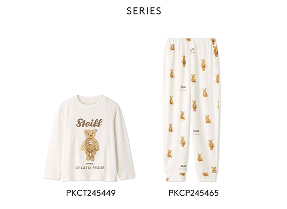 ジェラートピケ キッズアンドベイビー キッズ シュタイフ 販路限定商品 James柄ロングパンツ ジェラピケ ルームウェア gelato pique Kids＆Baby