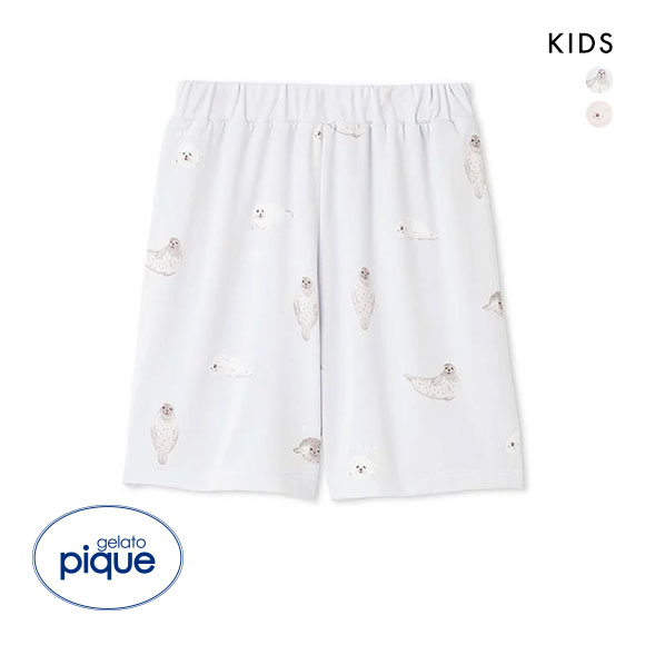 ジェラートピケ キッズアンドベイビー キッズ 接触冷感 あざらし柄
