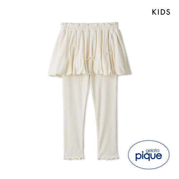 ジェラートピケ キッズアンドベイビー キッズ ホイップクリームスカートレギンス ジェラピケ ルームウェア gelato pique Kids＆Baby KIDS