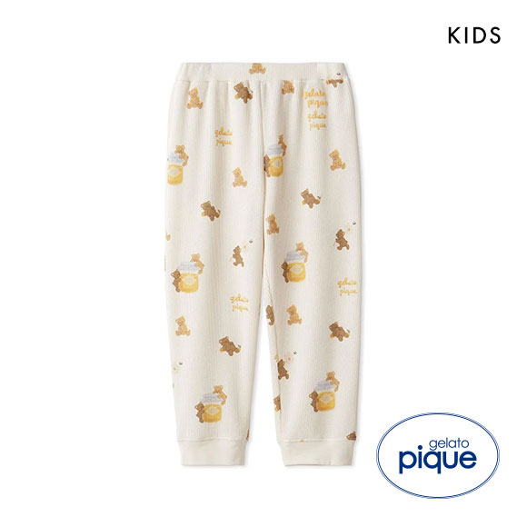ジェラートピケ キッズアンドベイビー キッズ はちみつベア柄ロングパンツ ジェラピケ ルームウェア パジャマ gelato pique Kids＆Baby KIDS