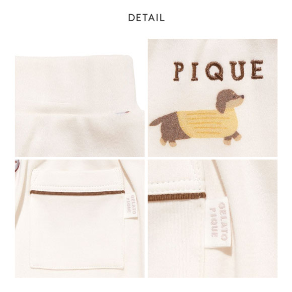 ジェラートピケ キッズアンドベイビー キッズ ダックスフンド柄ロング