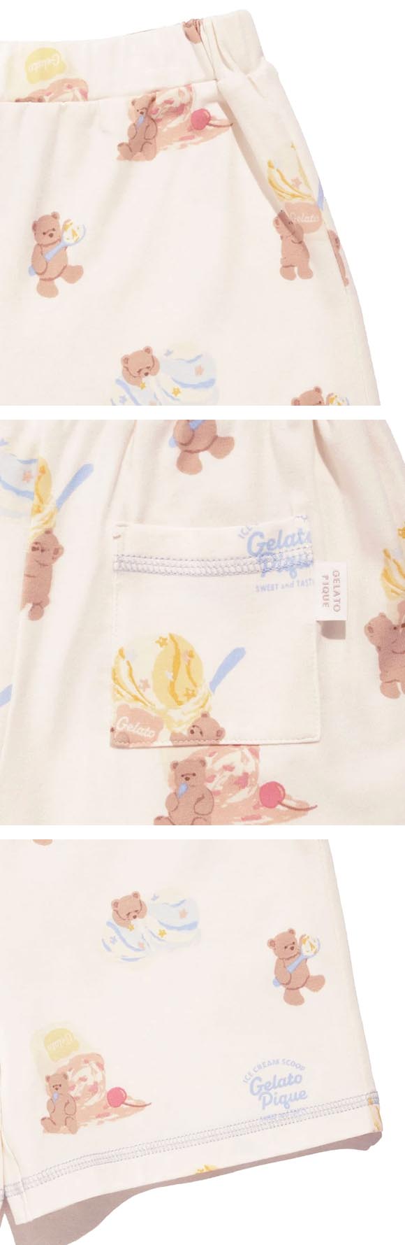 ジェラートピケ キッズアンドベイビー キッズ アイスクリームベア柄ショートパンツ ジェラピケ gelato pique Kids＆Baby KIDS