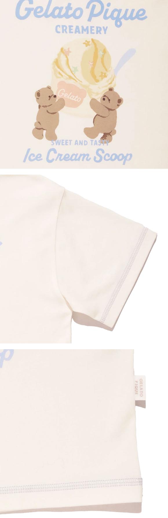 ジェラートピケ キッズアンドベイビー キッズ アイスクリームベアワンポイントTシャツ ジェラピケ gelato pique Kids＆Baby KIDS
