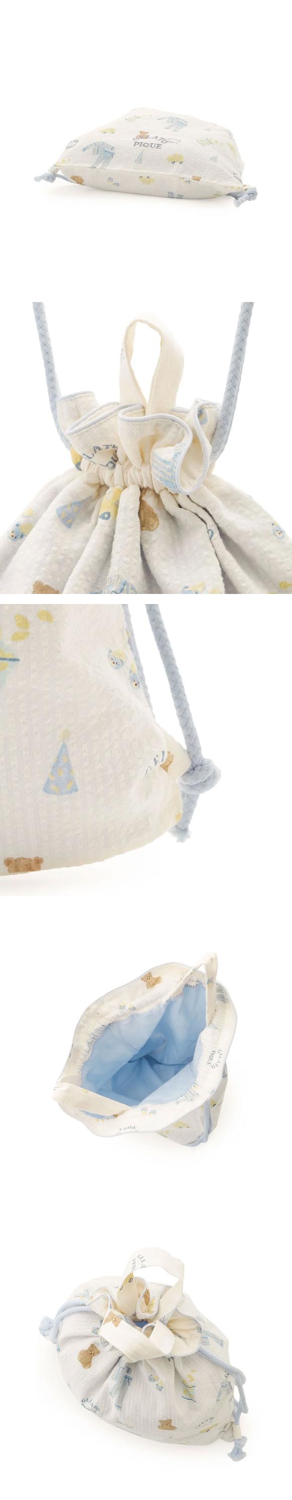 ジェラートピケ キッズアンドベイビー キッズ パジャマパーティー柄巾着バッグ ジェラピケ gelato pique Kids＆Baby KIDS