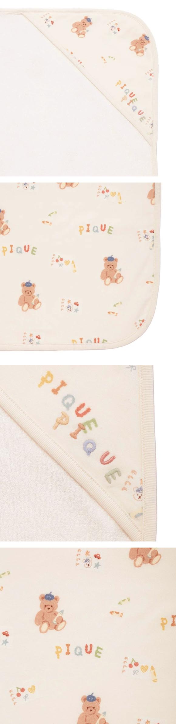 ジェラートピケ キッズアンドベイビー キッズ ドローイングベア柄ブランケット gelato pique Kids＆Baby KIDS